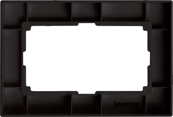 Изображение товара Рамка для выключателей и розеток SmartBuy Нептун / SBE-06gn-Twin-FR (серый никель)