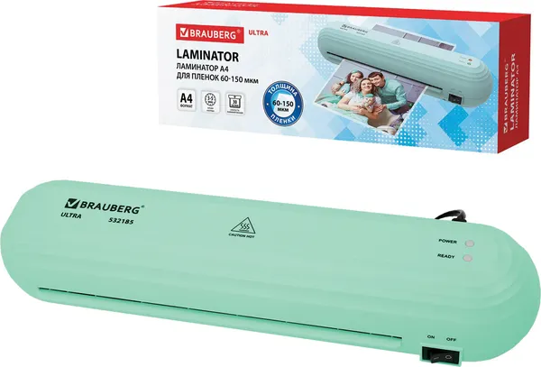 Изображение товара Ламинатор Brauberg Ultra A4 / 532185 (мятный)