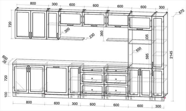 Изображение товара Кухонный гарнитур Interline Тренд 3.8-ПМ1  (белый/белый/кастилло темный)