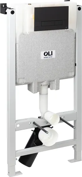 Изображение товара Инсталляция для унитаза Oli 80 Narrow / 888782 (черный, с кнопкой смыва)