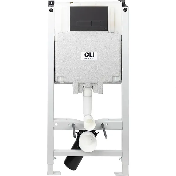 Изображение товара Инсталляция для унитаза Oli 80 Narrow / 888782 (черный, с кнопкой смыва)