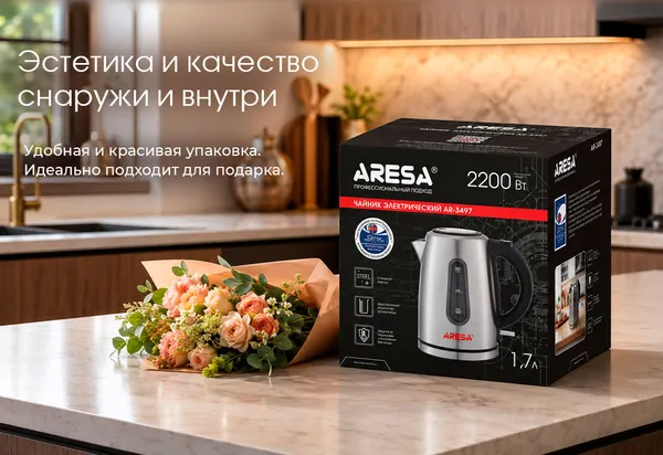 Изображение товара Электрочайник Aresa AR-3497