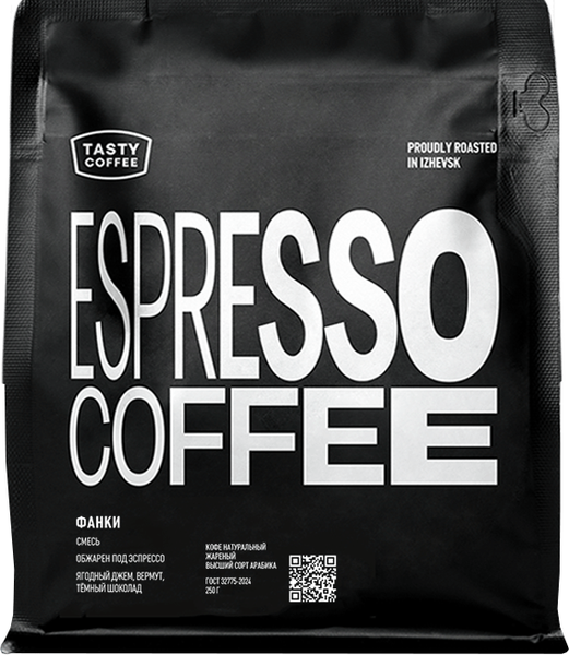 Изображение товара Кофе в зернах Tasty Coffee Фанки (250г)