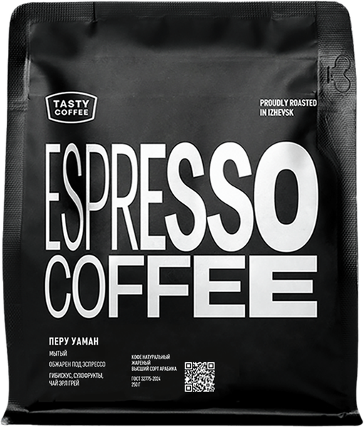 Изображение товара Кофе в зернах Tasty Coffee Перу Уаман (250г)