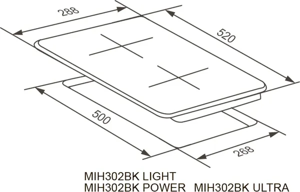 Изображение товара Индукционная варочная панель MEFERI MIH302BK Ultra