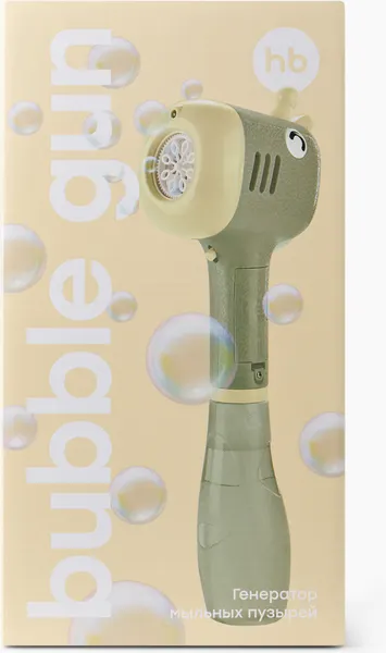 Изображение товара Генератор мыльных пузырей детский Happy Baby Bubble Gun 331908 (olive)