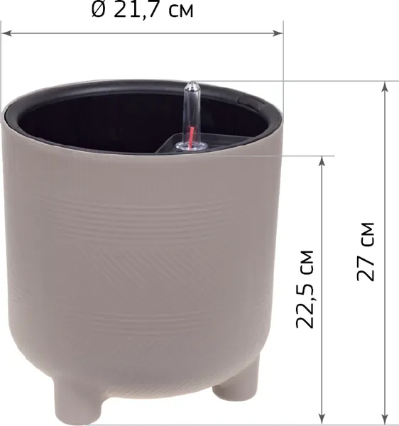 Изображение товара Кашпо Idea Шэнк М 3242 (6.5л, французcкий серый)