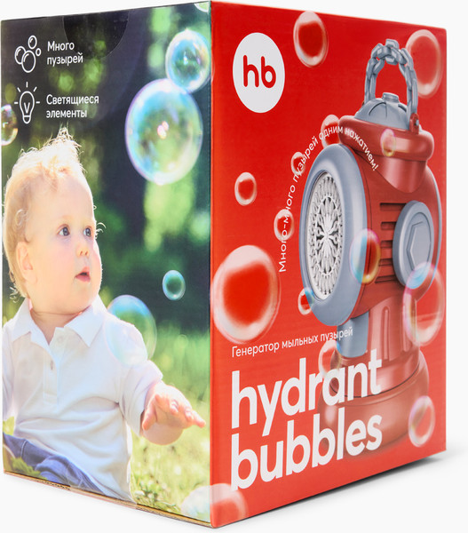 Изображение товара Генератор мыльных пузырей детский Happy Baby Hydrant Bubbles 331972 (красный)