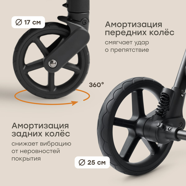 Изображение товара Детская прогулочная коляска Happy Baby Sensa (grey brown nova)