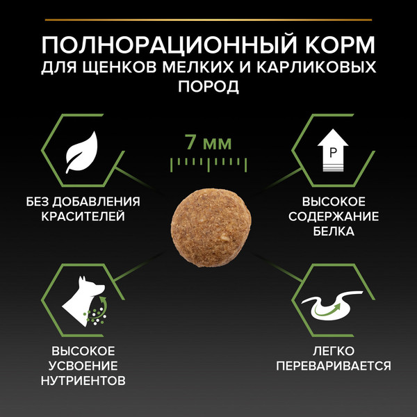 Изображение товара Сухой корм для собак Pro Plan Puppy Small & Mini с курицей и рисом (700г)