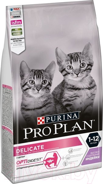 Изображение товара Сухой корм для кошек Pro Plan Junior Delicate с индейкой (1.5кг)