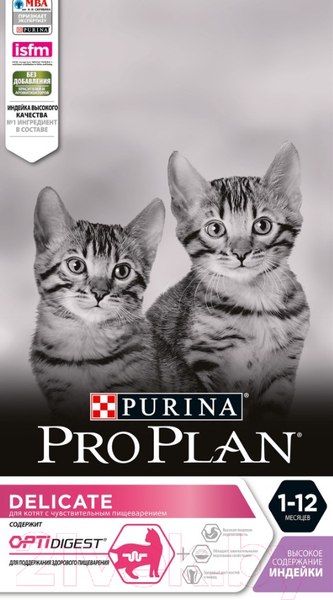 Изображение товара Сухой корм для кошек Pro Plan Junior Delicate с индейкой (1.5кг)