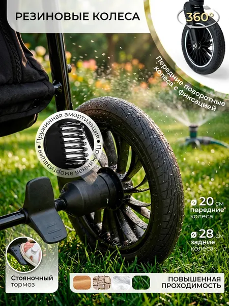 Изображение товара Детская универсальная коляска Sweet Baby Ranger 3в1 (Neo Green Glossy)