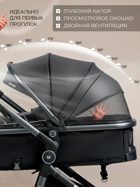 Изображение товара Детская универсальная коляска Sweet Baby Ranger 3в1 (Neo Grey)