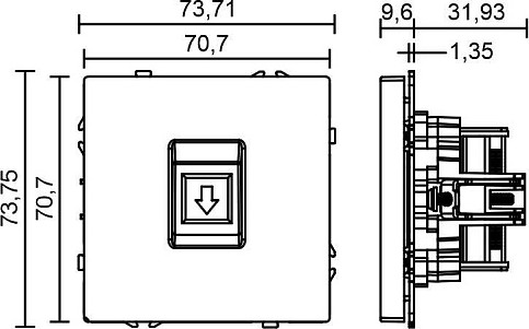 Изображение товара Розетка Forkel RJ45 19728 (титан)