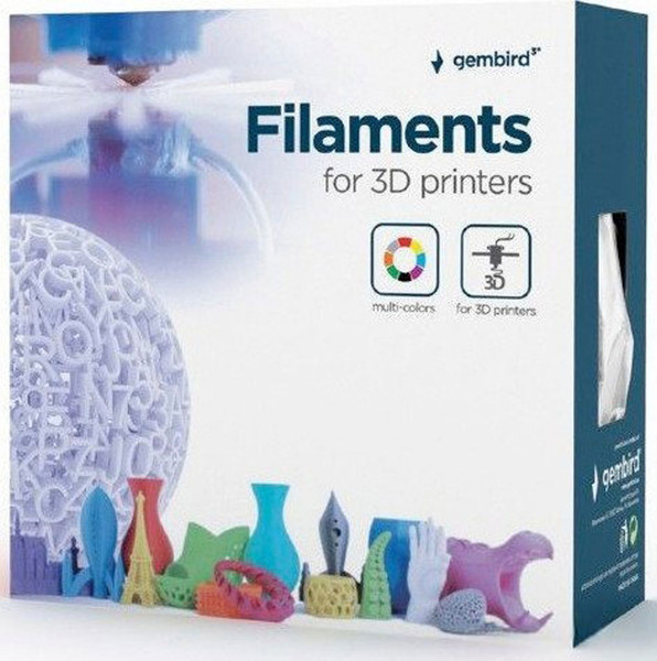 Изображение товара Пластик для 3D-печати Gembird/Cablexpert PLA (1.75мм, 800г, черный)