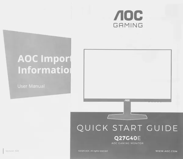 Изображение товара Монитор AOC Q27G40E