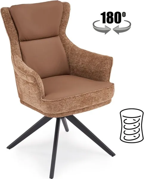 Изображение товара Стул Halmar K611 поворотный (коричневый/черный)