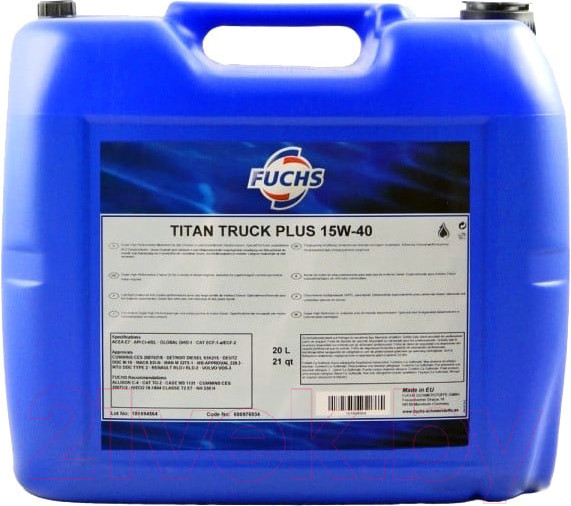 Изображение товара Моторное масло Fuchs Titan Truck Plus 15W40 / 600642600 (20л)