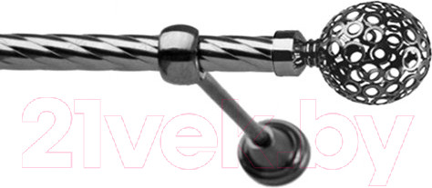 Изображение товара Карниз для штор Lm Decor Ажур 095 1р витой (антрацит, 2м)