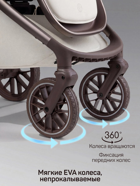 Изображение товара Детская универсальная коляска Amarobaby 2в1 Motus Premium Ecco Exclusive / AB26-10MOTUSF/33 (молочный)