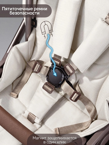 Изображение товара Детская универсальная коляска Amarobaby 2в1 Motus Premium Ecco Exclusive / AB26-10MOTUSF/33 (молочный)