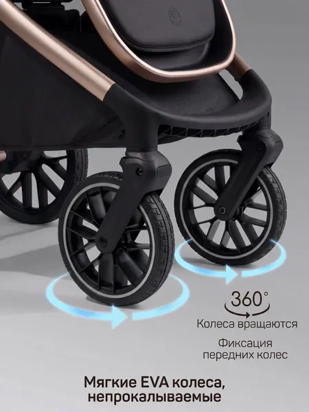 Изображение товара Детская универсальная коляска Amarobaby 2в1 Motus Premium Ecco Exclusive / AB26-10MOTUSF/09 (черный)