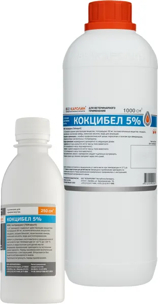 Изображение товара Раствор от паразитов Белкаролин Кокцибел 5% (1000мл)