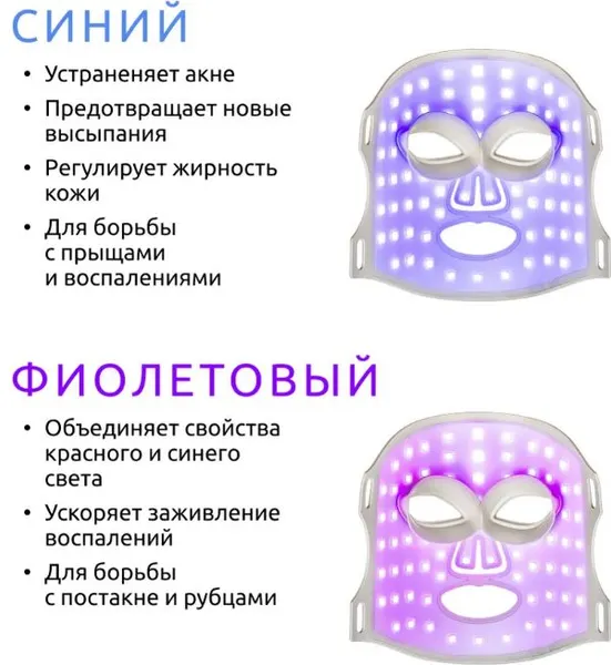 Изображение товара Светодиодная маска для омоложения кожи лица Ready Skin GlowFace