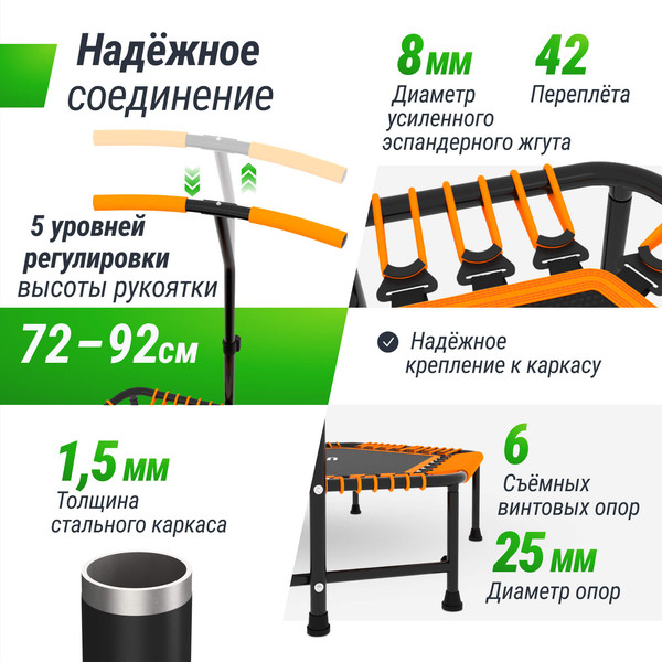 Изображение товара Батут для джампинга UNIX Line TR130FITO (оранжевый)