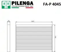 Изображение товара Салонный фильтр Pilenga FAP4045