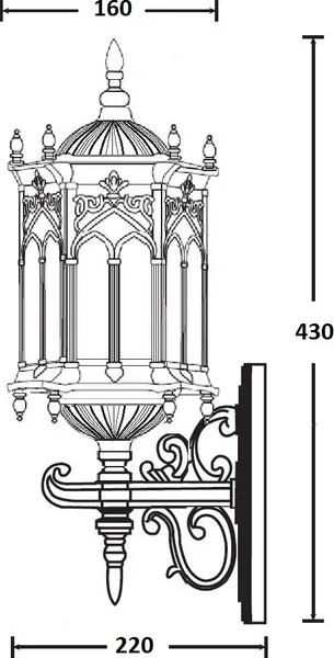 Изображение товара Бра уличное Oasis Light 89901S/08 Bl