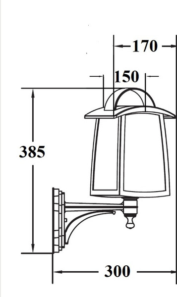 Изображение товара Бра уличное Oasis Light 2736Cl 01 Bl