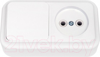Изображение товара Блок выключатель+розетка Bylectrica Пралеска В-РЦ-521 / 210091