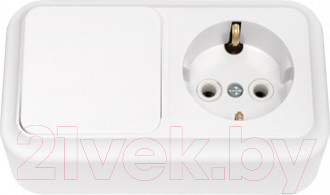 Изображение товара Блок выключатель+розетка Bylectrica Пралеска В-РЦ-527 / 210092