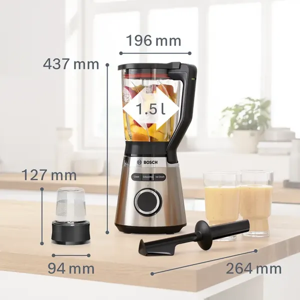 Изображение товара Блендер стационарный Bosch MMB6386M (серебристый)