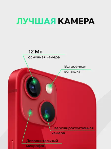 Изображение товара Смартфон восстановленный Apple iPhone 13 128GB ELNU Грейд A+ (Product Red)