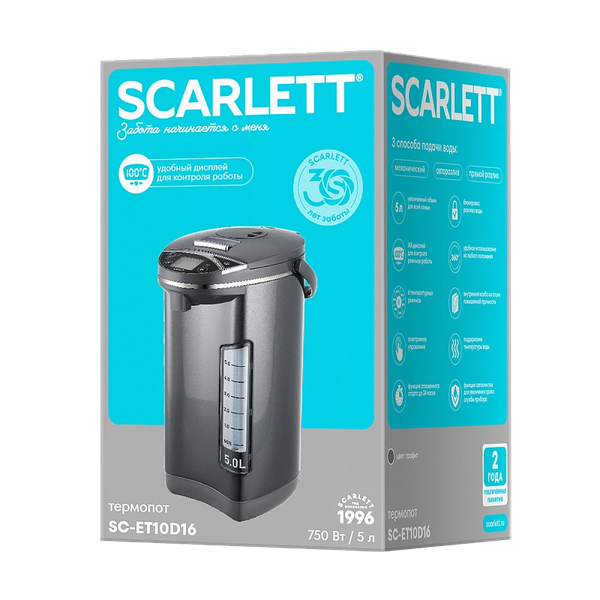 Изображение товара Термопот Scarlett SC-ET10D16 (графит)
