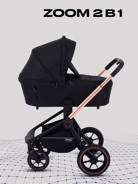 Изображение товара Детская универсальная коляска MOWbaby Zoom 2в1 / RA086 (Gold Black)