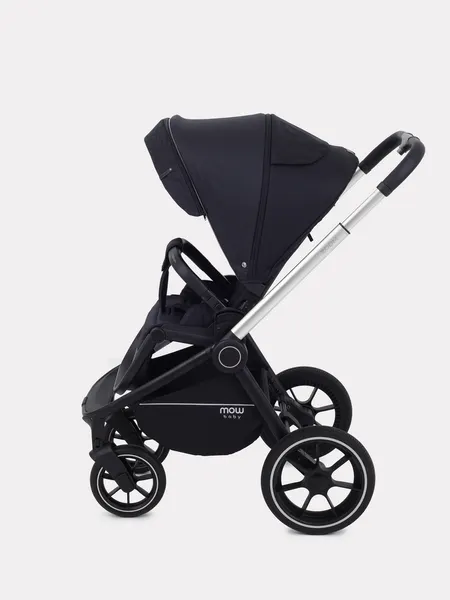 Изображение товара Детская универсальная коляска MOWbaby Zoom 2в1 / RA086 (Silver Black)