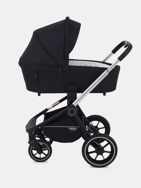 Изображение товара Детская универсальная коляска MOWbaby Zoom 2в1 / RA086 (Silver Black)