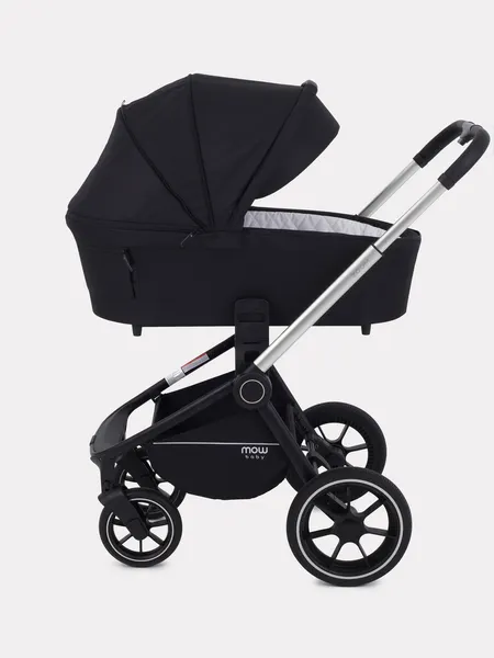 Изображение товара Детская универсальная коляска MOWbaby Zoom 2в1 / RA086 (Silver Black)