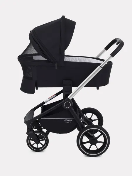 Изображение товара Детская универсальная коляска MOWbaby Zoom 2в1 / RA086 (Silver Black)