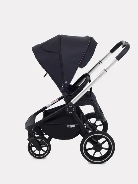 Изображение товара Детская универсальная коляска MOWbaby Zoom 2в1 / RA086 (Silver Black)