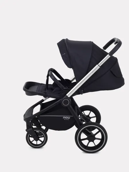 Изображение товара Детская универсальная коляска MOWbaby Zoom 2в1 / RA086 (Silver Black)