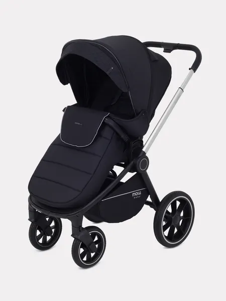 Изображение товара Детская универсальная коляска MOWbaby Zoom 2в1 / RA086 (Silver Black)