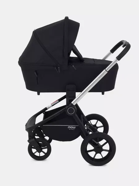 Изображение товара Детская универсальная коляска MOWbaby Zoom 3в1 / RA087 (Silver Black)