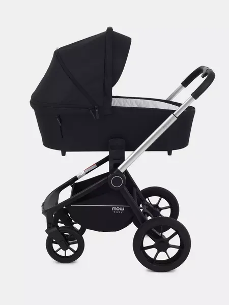 Изображение товара Детская универсальная коляска MOWbaby Zoom 3в1 / RA087 (Silver Black)