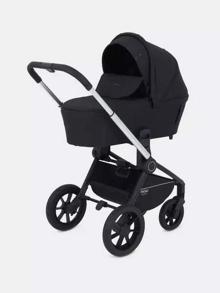 Изображение товара Детская универсальная коляска MOWbaby Zoom 3в1 / RA087 (Silver Black)
