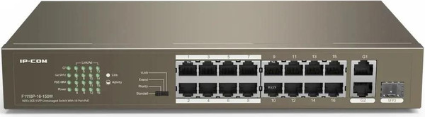 Изображение товара Коммутатор IP-COM F1118P-16-150W